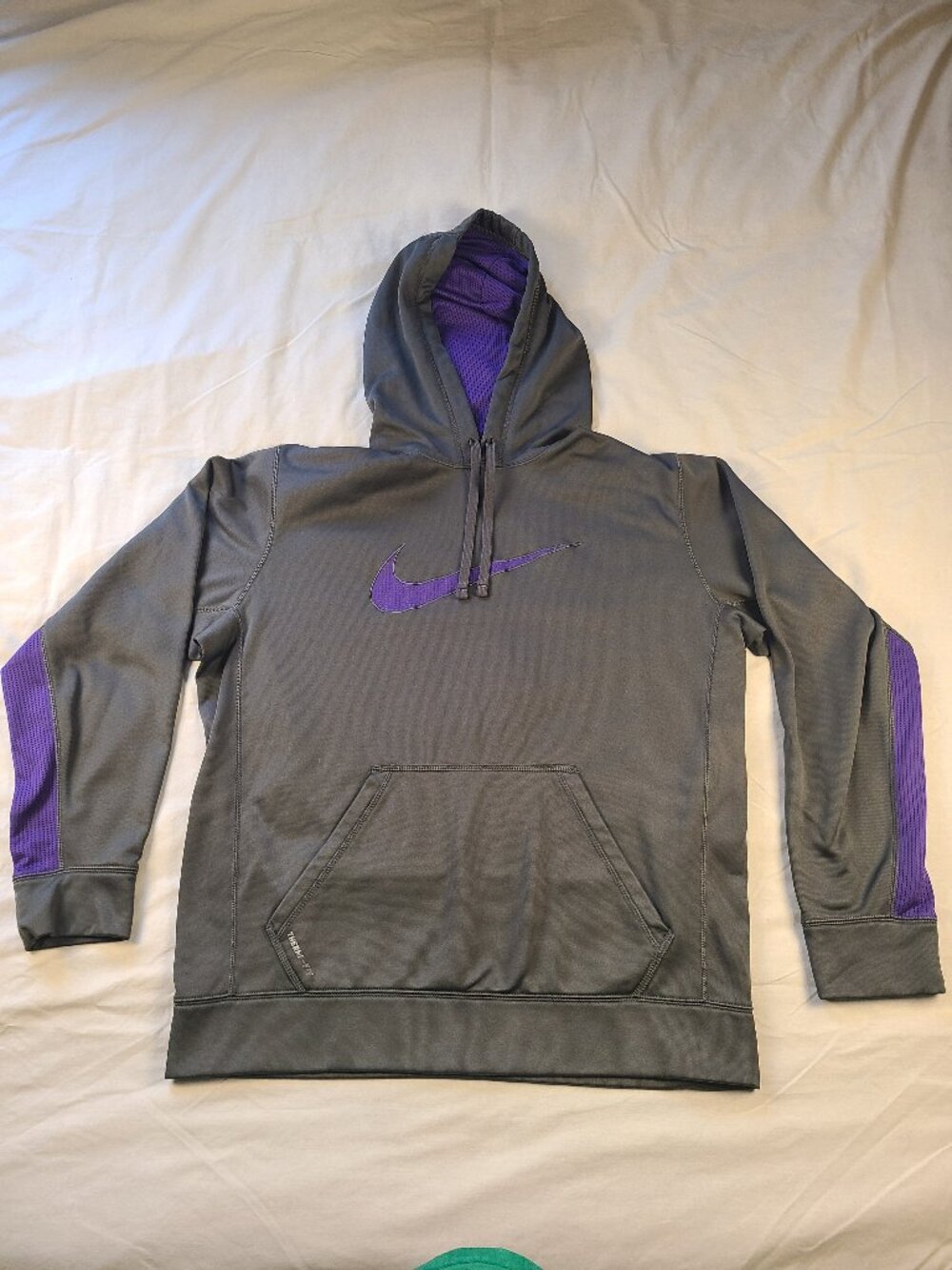 Nike Therma-Fit Hooded Sweater Men's L Gray & Purple